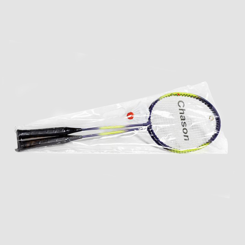 Set de rachete de badminton din fier cu tub mare cu ochi dublu